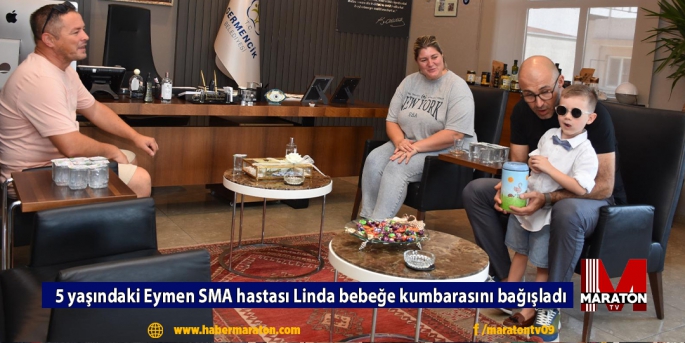 5 yaşındaki Eymen SMA hastası Linda bebeğe kumbarasını bağışladı