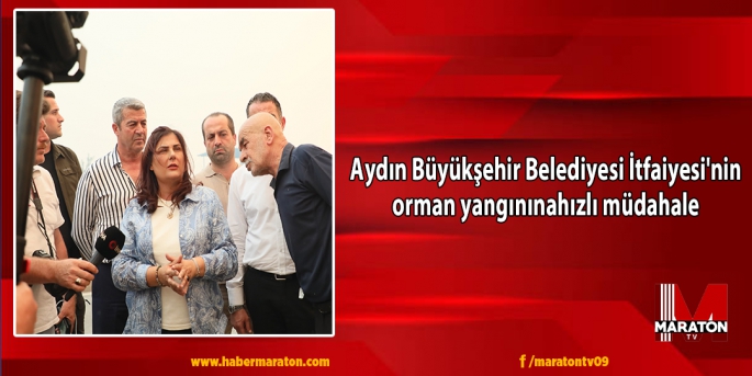 Aydın Büyükşehir Belediyesi İtfaiyesi'nin orman yangınına hızlı müdahale