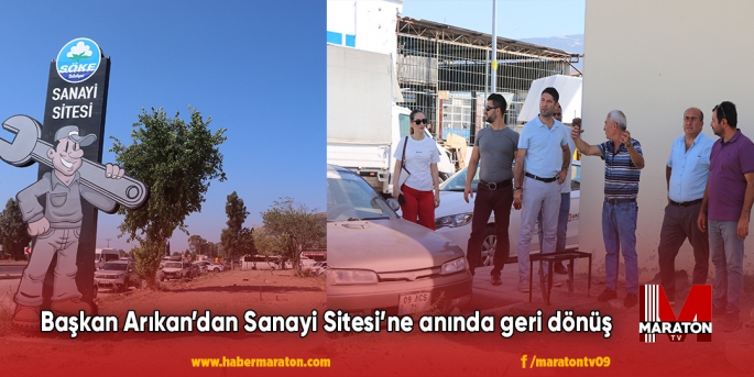 Başkan Arıkan’dan Sanayi Sitesi’ne anında geri dönüş