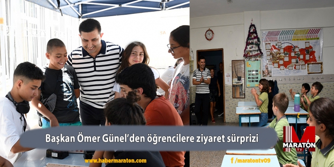 Başkan Ömer Günel’den öğrencilere ziyaret sürprizi 