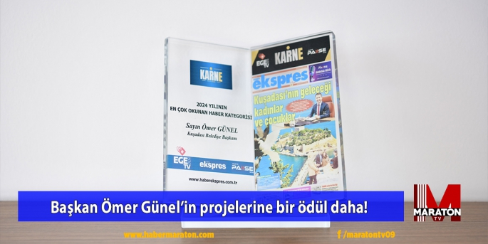 Başkan Ömer Günel’in projelerine bir ödül daha!