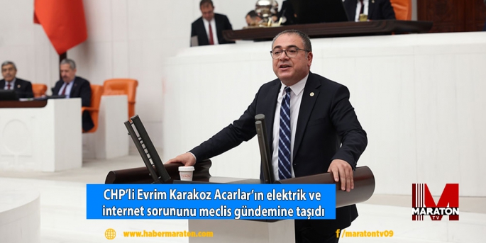 CHP’li Evrim Karakoz Acarlar’ın elektrik ve internet sorununu meclis gündemine taşıdı