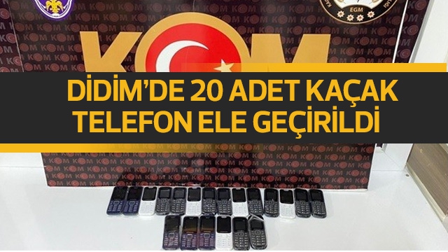 Didim’de 20 adet kaçak telefon ele geçirildi