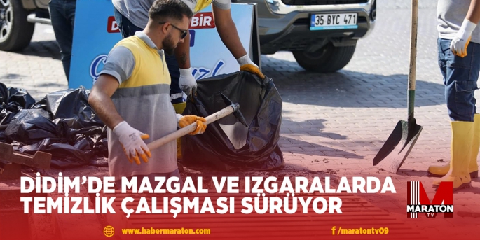 DİDİM’DE MAZGAL VE IZGARALARDA TEMİZLİK ÇALIŞMASI SÜRÜYOR