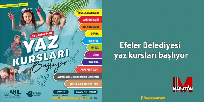 Efeler Belediyesi yaz kursları başlıyor