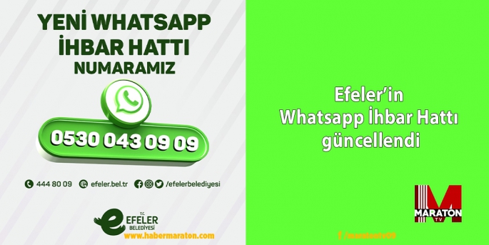 Efeler’in Whatsapp İhbar Hattı güncellendi