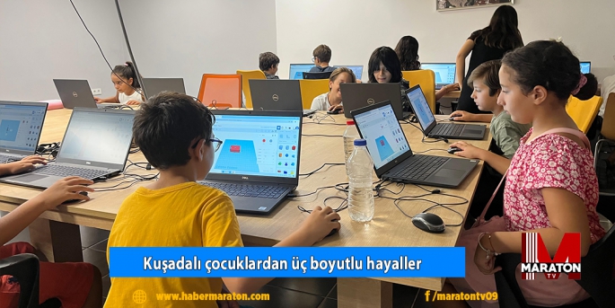 Kuşadalı çocuklardan üç boyutlu hayaller