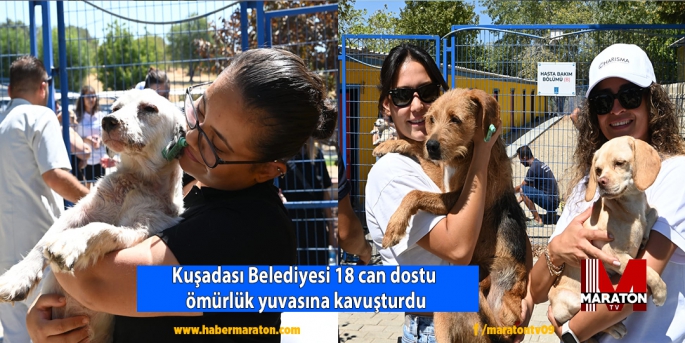 Kuşadası Belediyesi 18 can dostu ömürlük yuvasına kavuşturdu