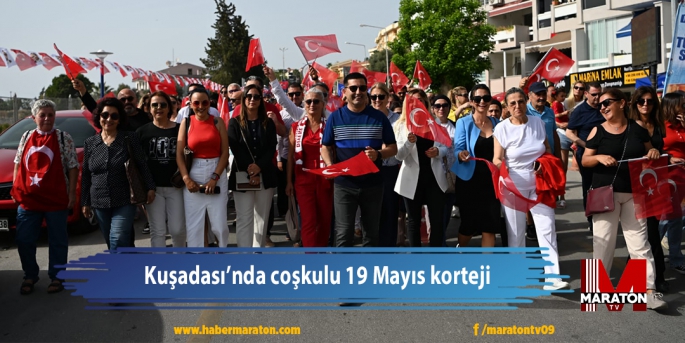 Kuşadası’nda coşkulu 19 Mayıs korteji 