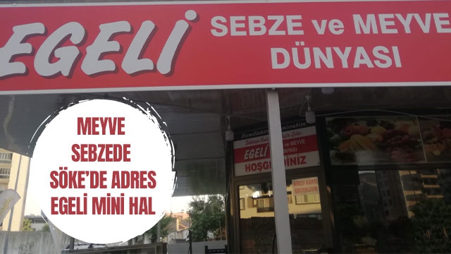 MEYVE SEBZEDE SÖKE’DE ADRES EGELİ MİNİ HAL