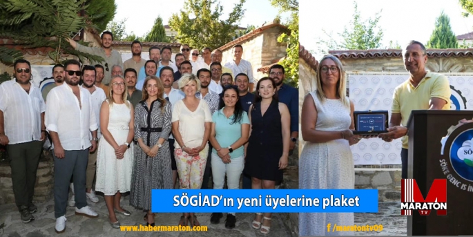 SÖGİAD’ın yeni üyelerine plaket