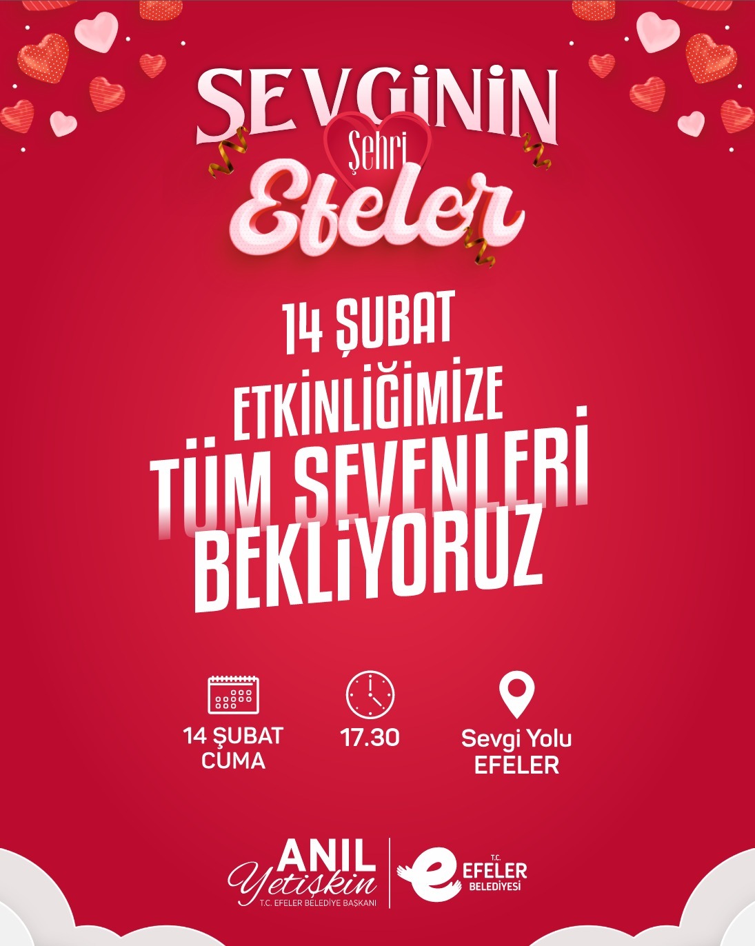 EFELER BELEDİYESİ’NDEN SEVGİLİLER GÜNÜNDE ROMANTİK ETKİNLİK