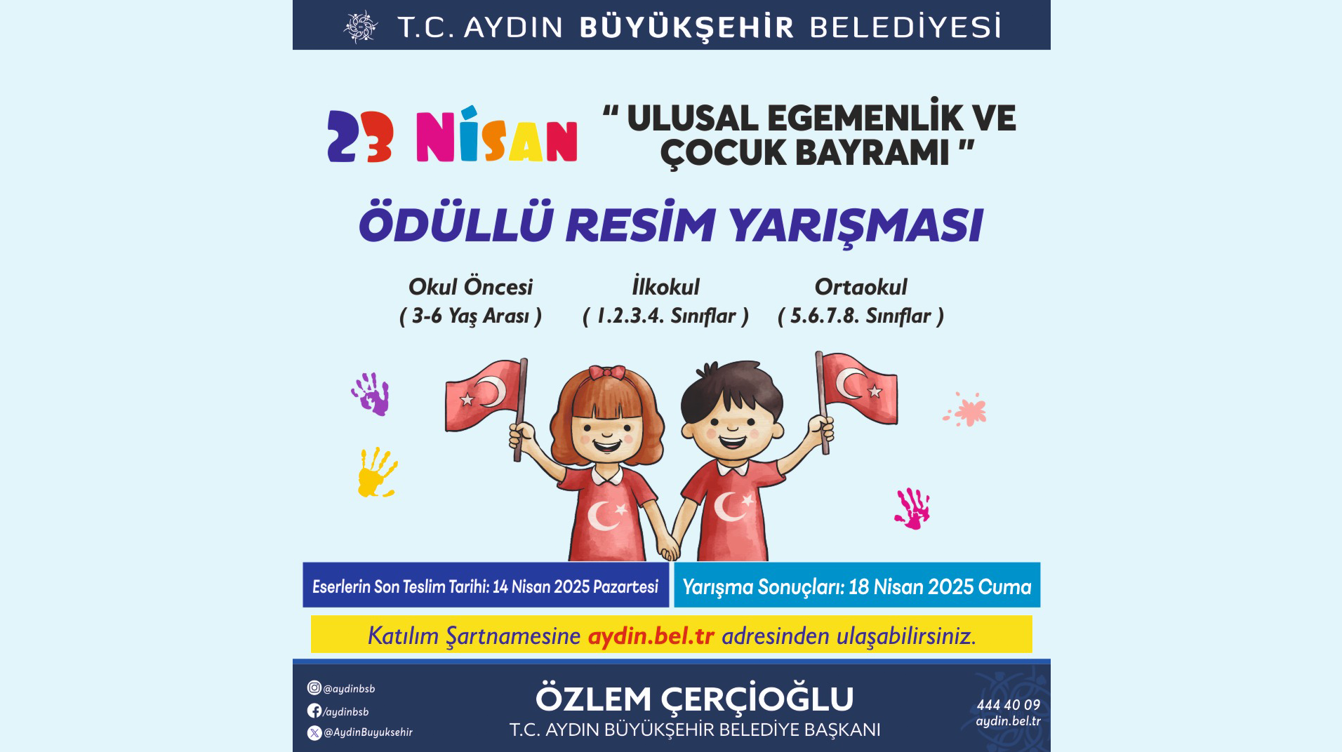 BAŞKAN ÇERÇİOĞLU’NDAN 23 NİSAN TEMALI ÖDÜLLÜ RESİM YARIŞMASI
