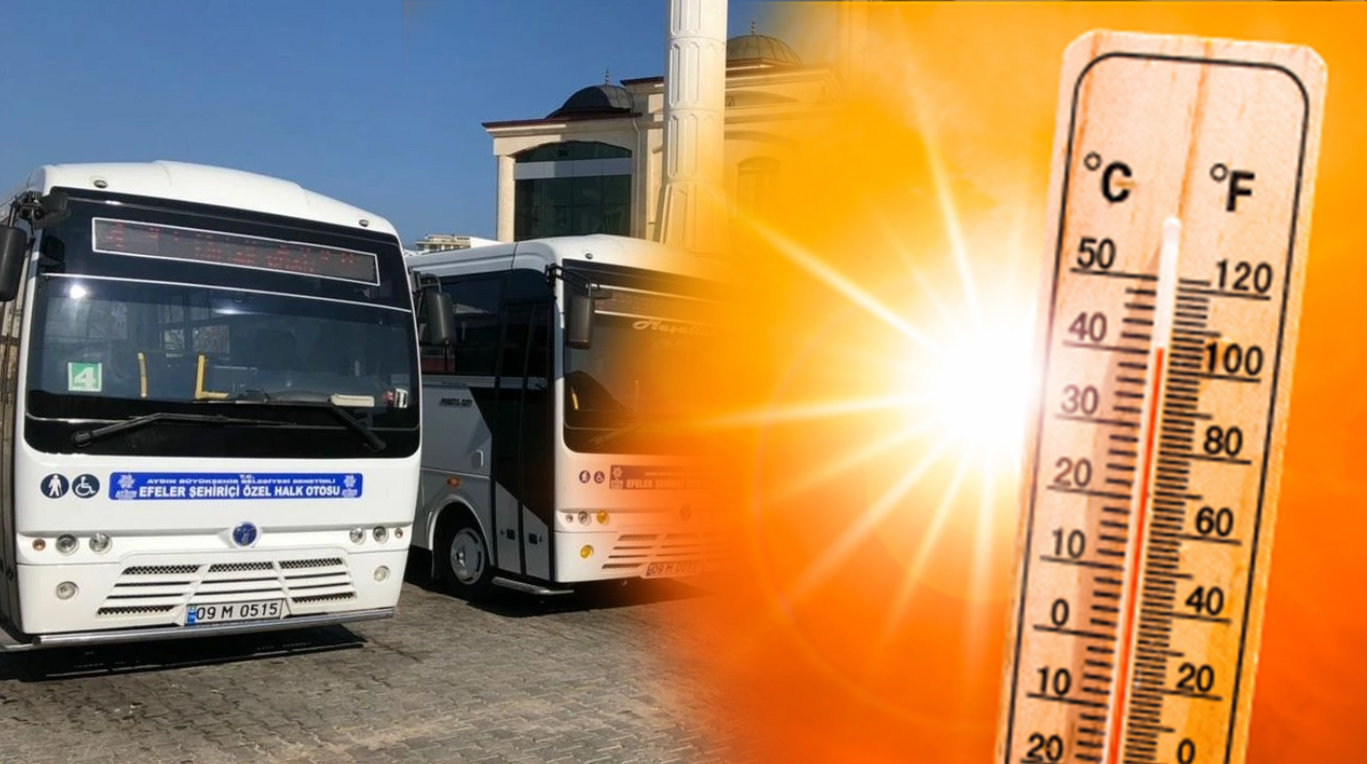 AYDIN’DA HALK OTOBÜSÜNDE KLİMA İSYANI!