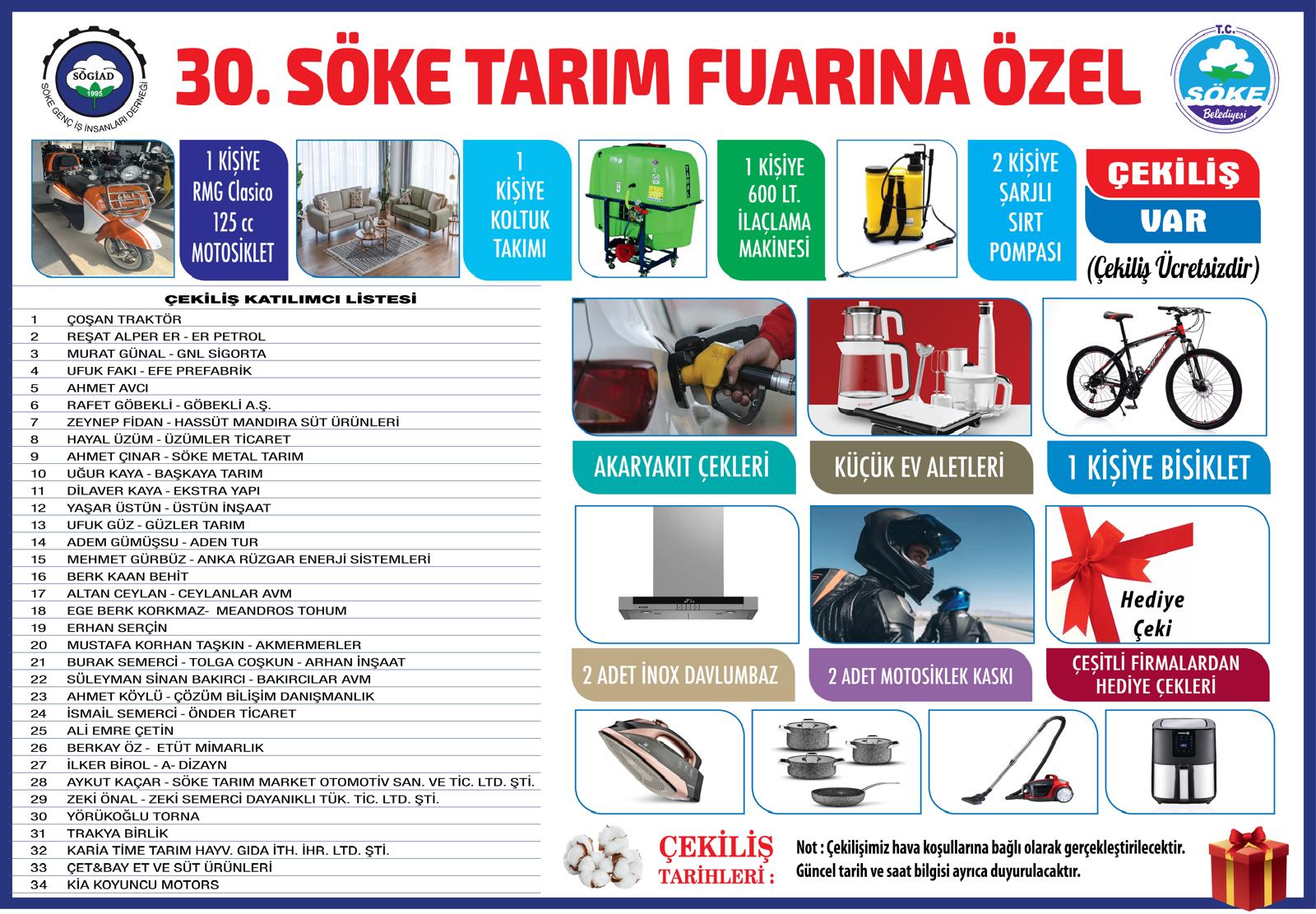 Söke Tarım Fuarı’nda Çekiliş Heyecanı