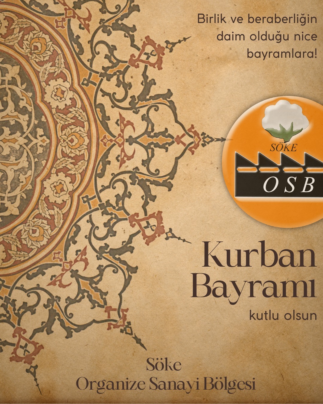 Söke Organize Sanayi Bölgesi Kurban Bayramı İlanı