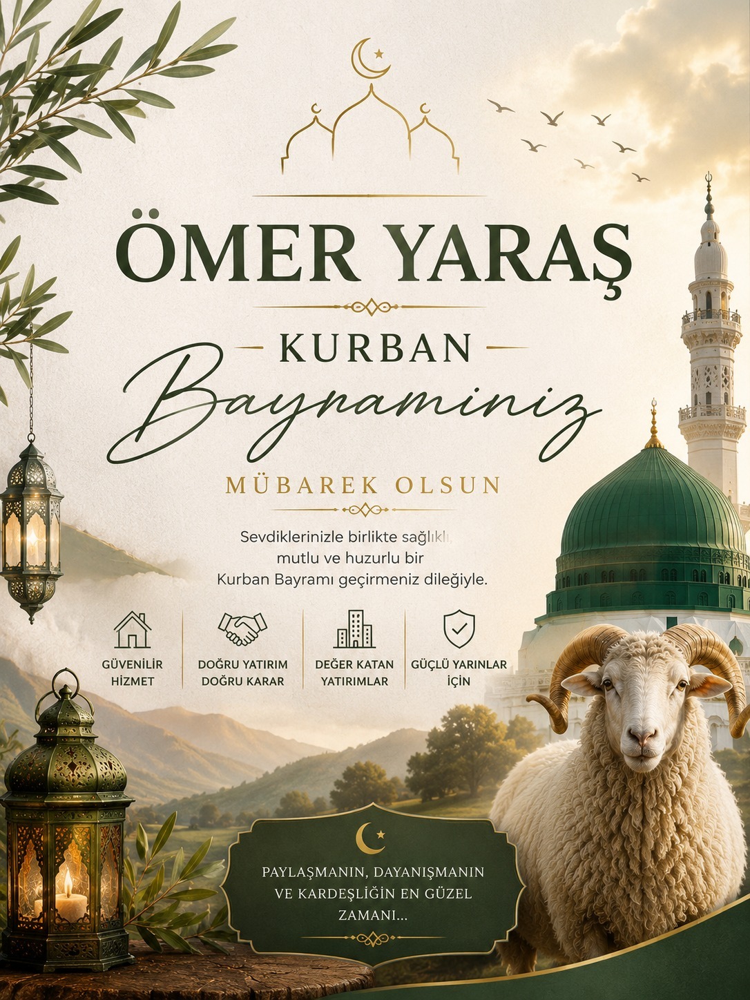 Ömer Yaraş Kurban Bayramı İlanı