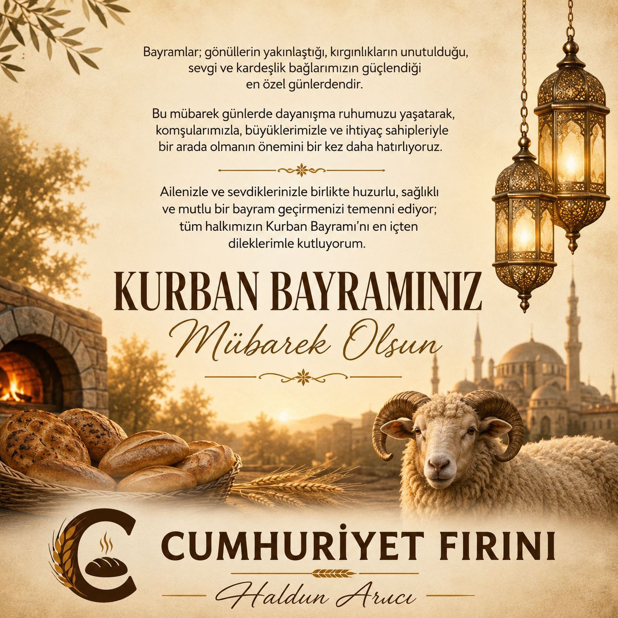 Cumhuriyet Fırın Kurban Bayramı İlanı