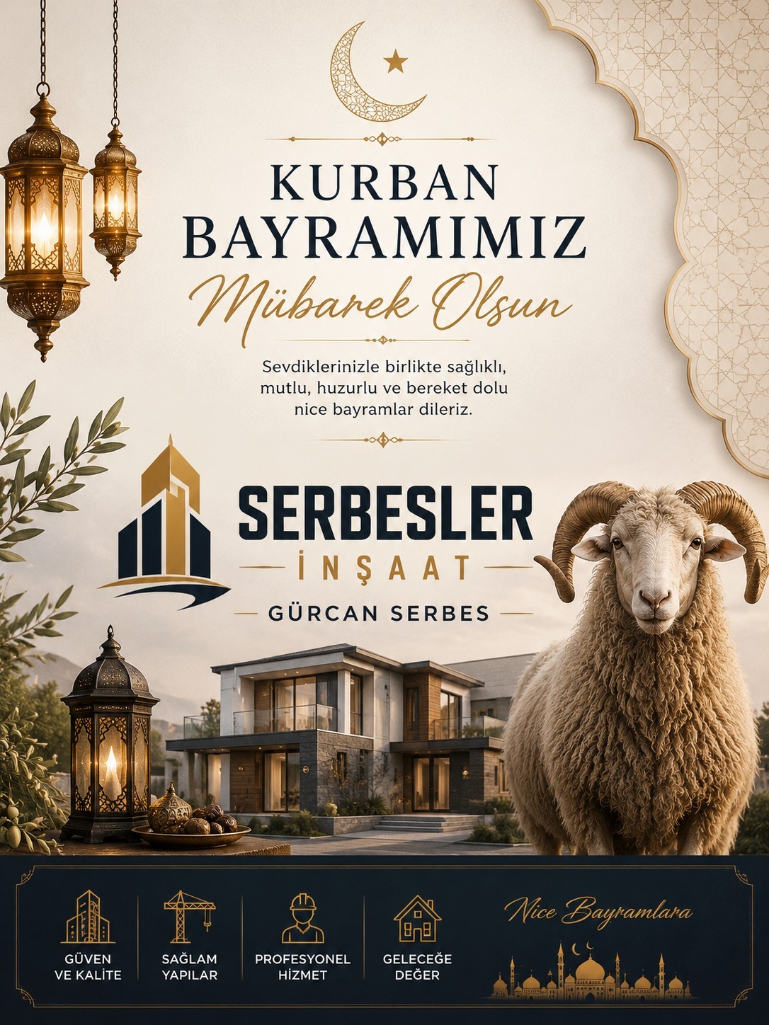 Serbesler İnşaat Kurban Bayramı İlanı