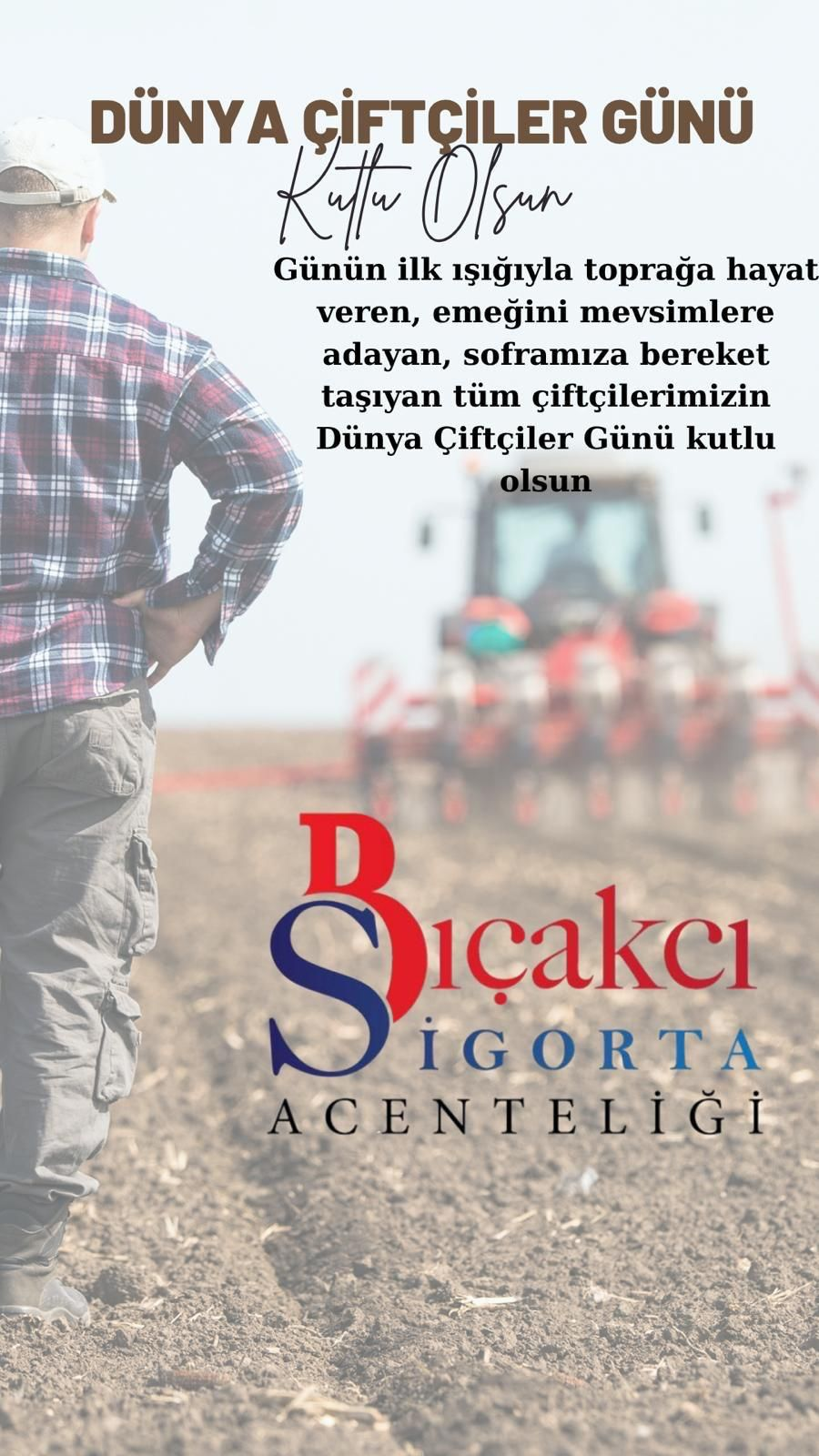 Dünya Çiftçiler Günü’nde Anlamlı Mesaj