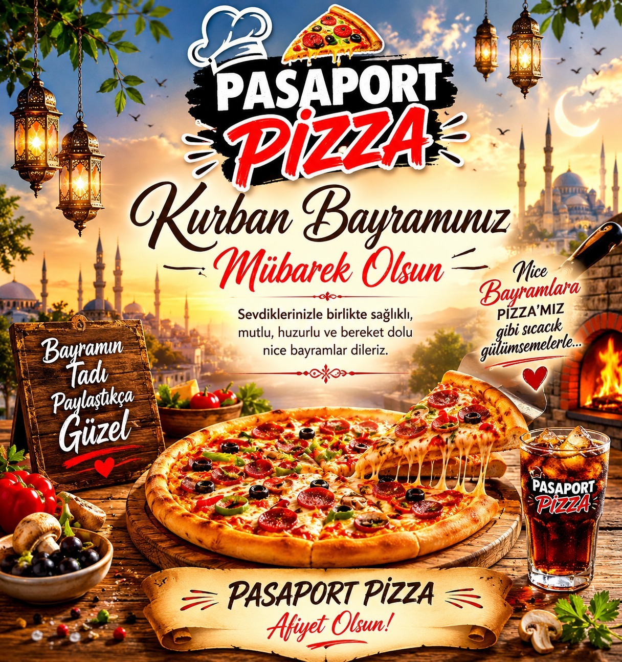 Pasaport Pizza Kurban Bayramı İlanı