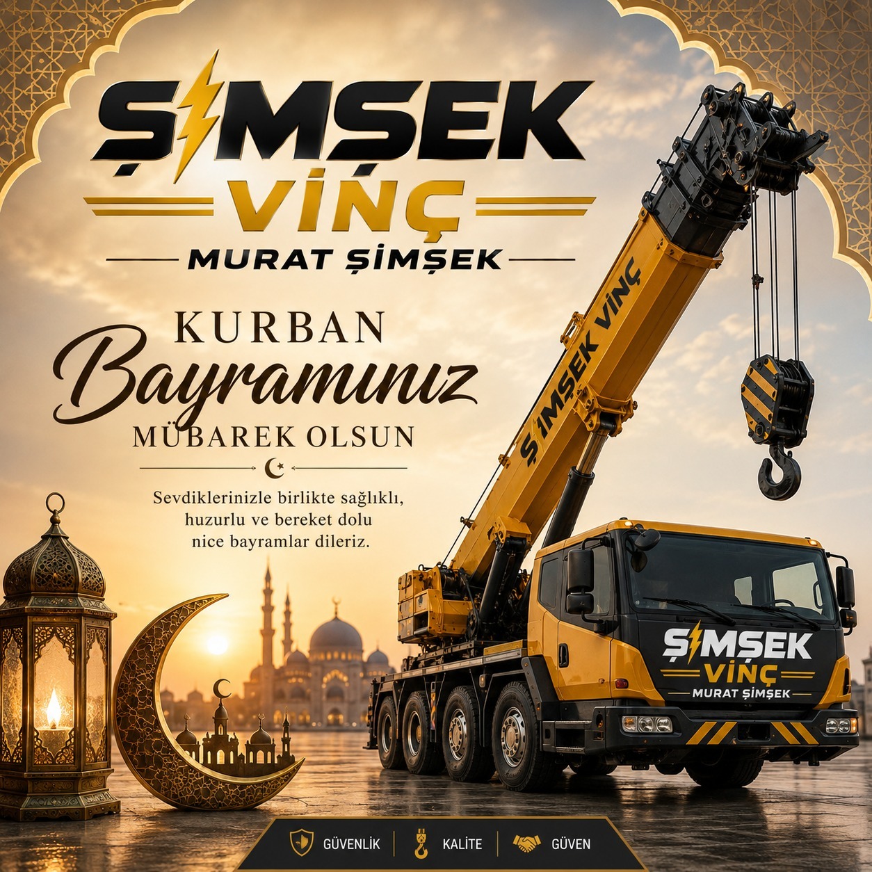 Şimşek Vinç Kurban Bayramı İlanı