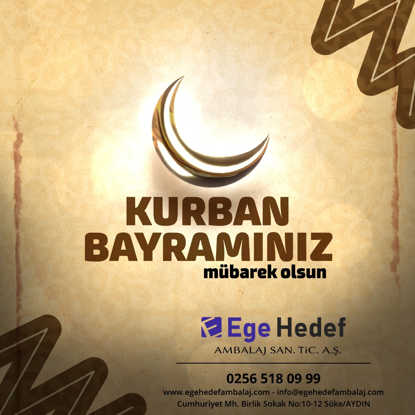 Ege Hedef Ambalaj Kurban Bayramı İlanı