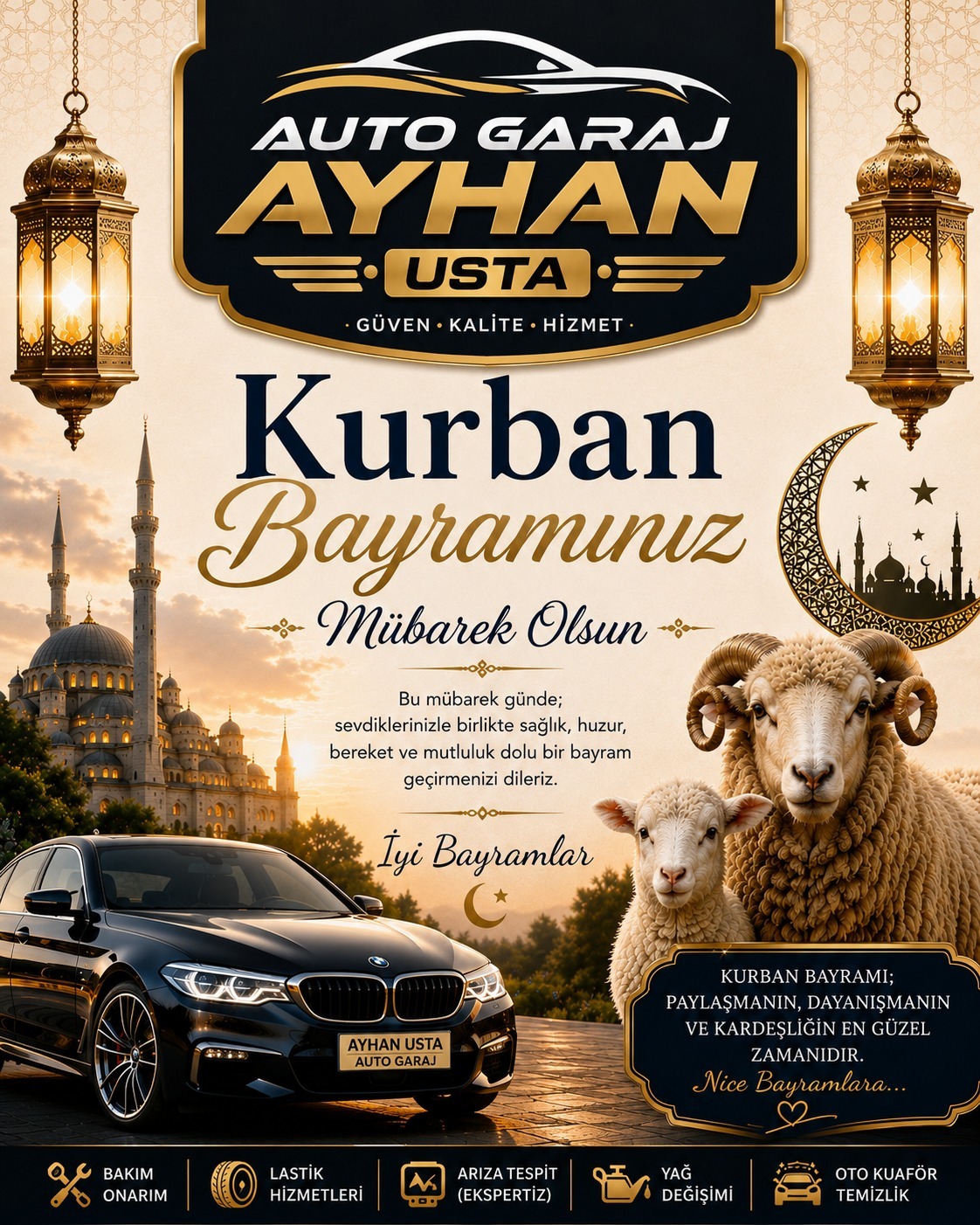 Auto Garaj Ayhan Usta Kurban Bayramı İlanı