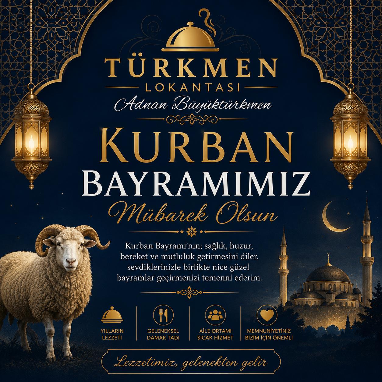 Türkmen Lokantası Kurban Bayramı İlanı
