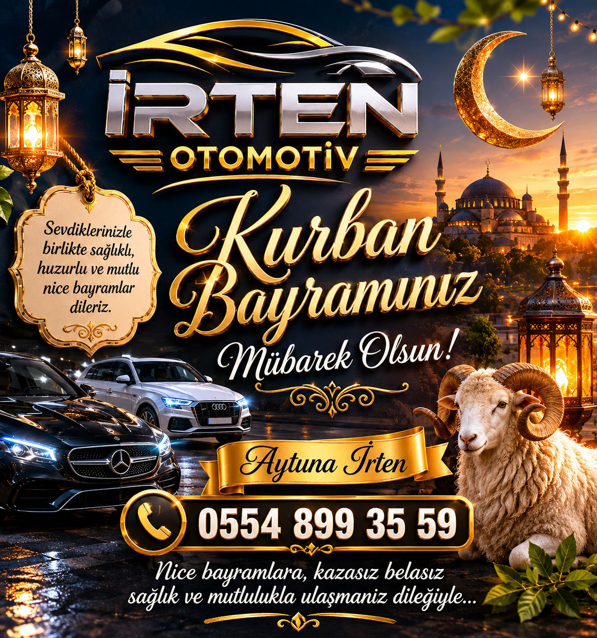 İrten Otomotiv Kurban Bayramı İlanı