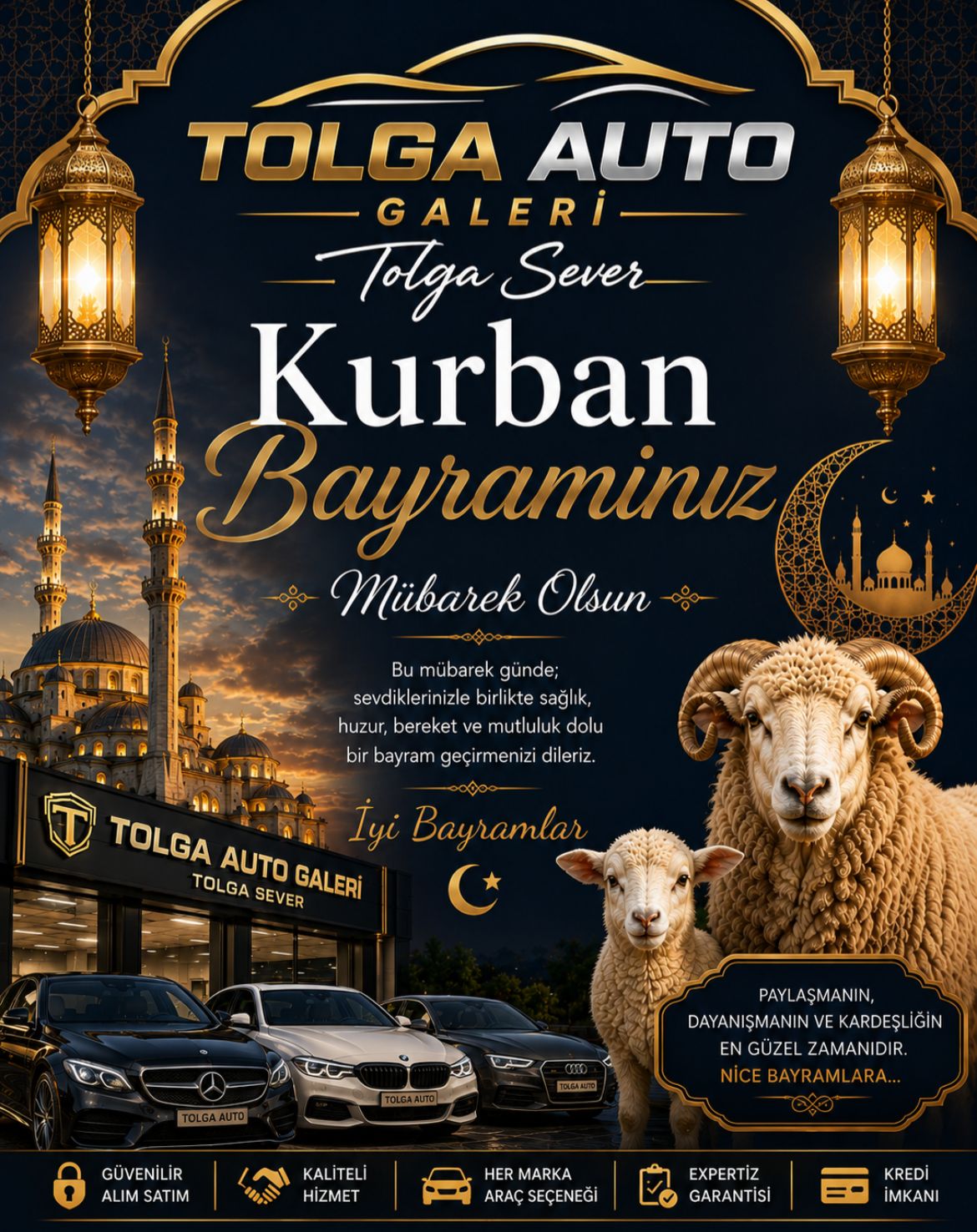 Tolga Auto Galeri Kurban Bayramı İlanı