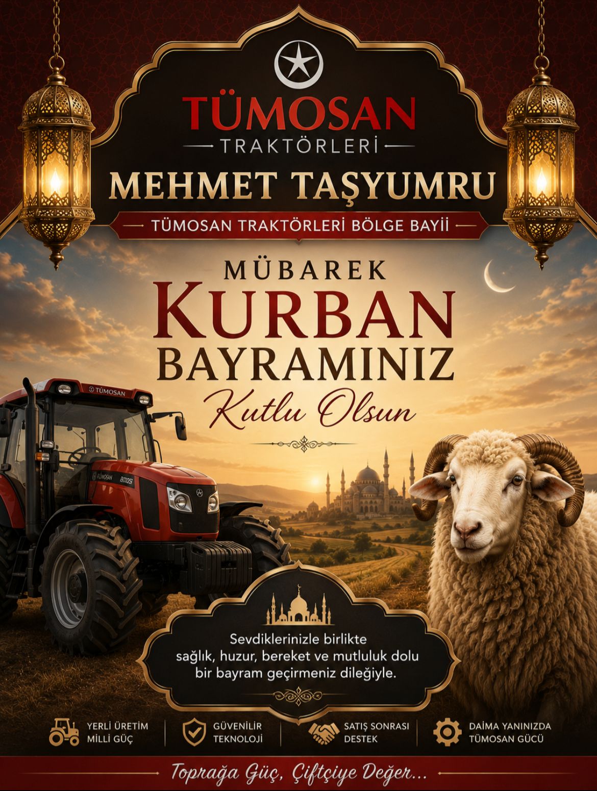 Tümosan Traktörleri Kurban Bayramı İlanı