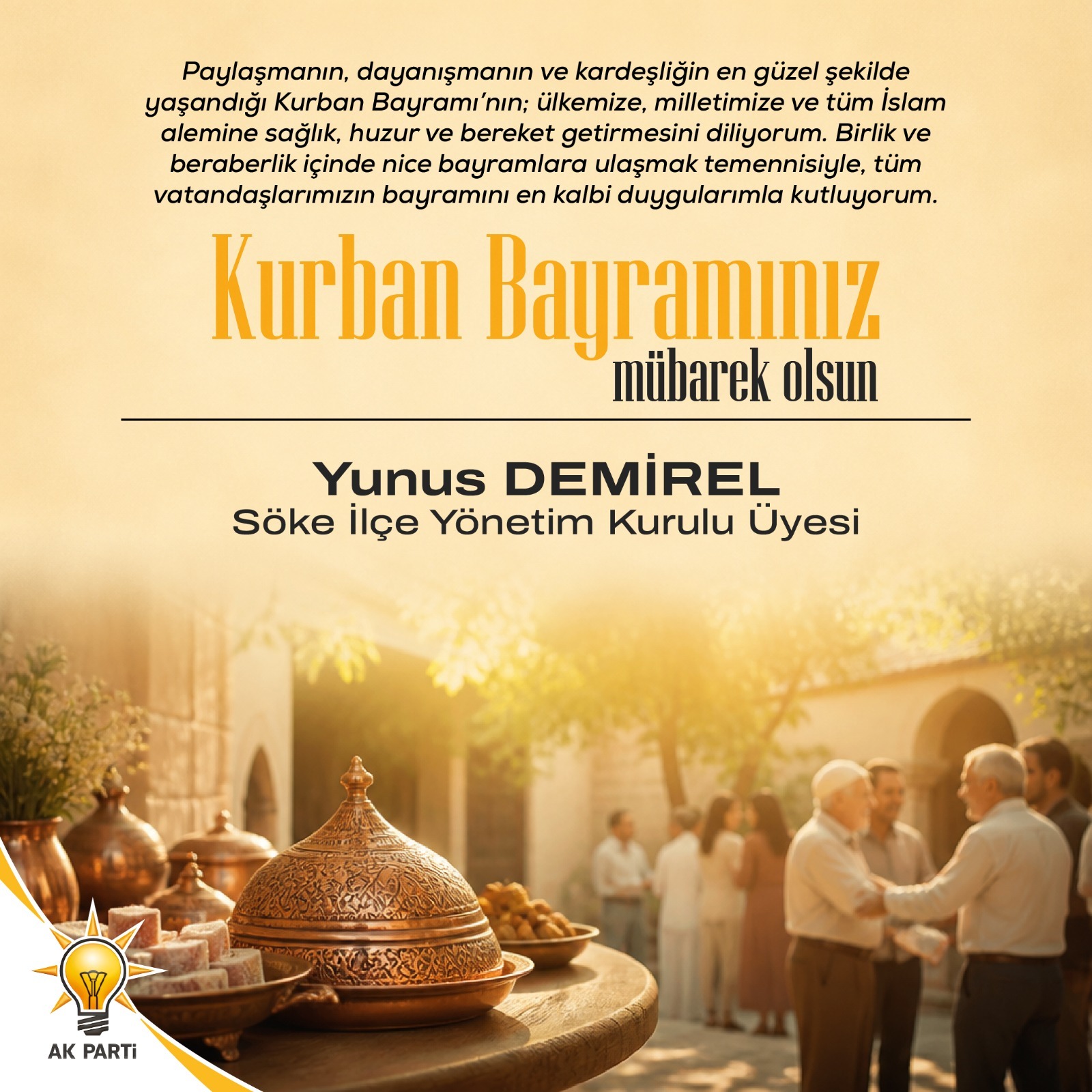 Yunus Demirel Kurban Bayramı İlanı