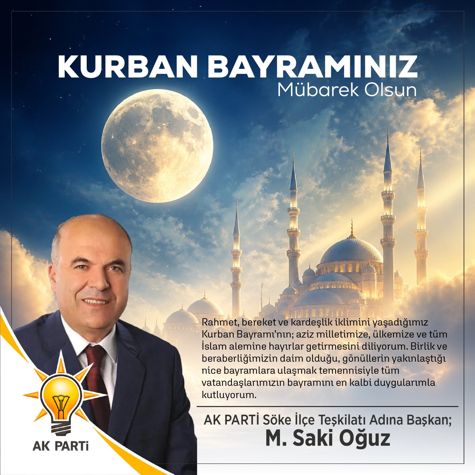 M. Saki Oğuz Kurban Bayramı İlanı