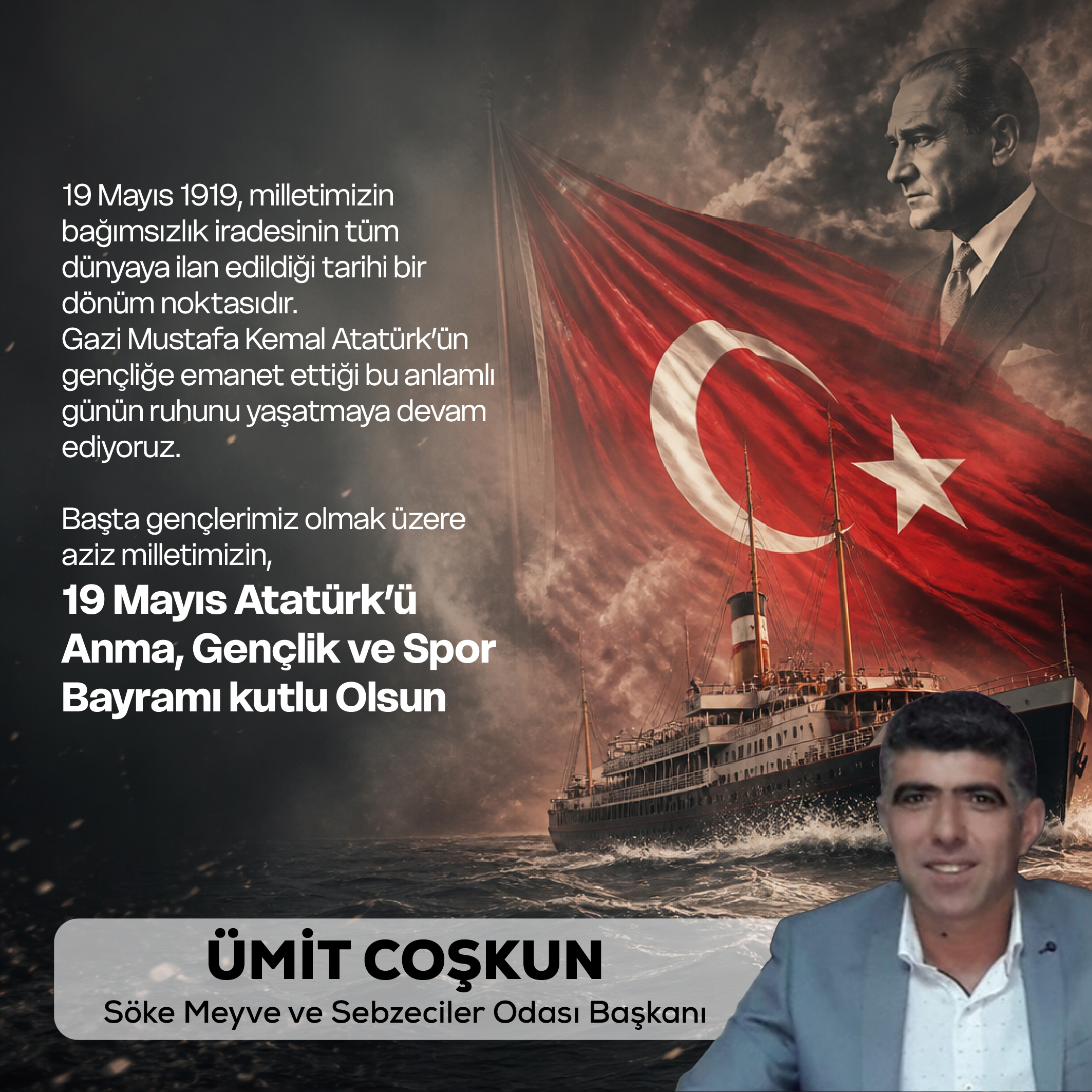 Ümit Coşkun 19 Mayıs Kutlama İlanı