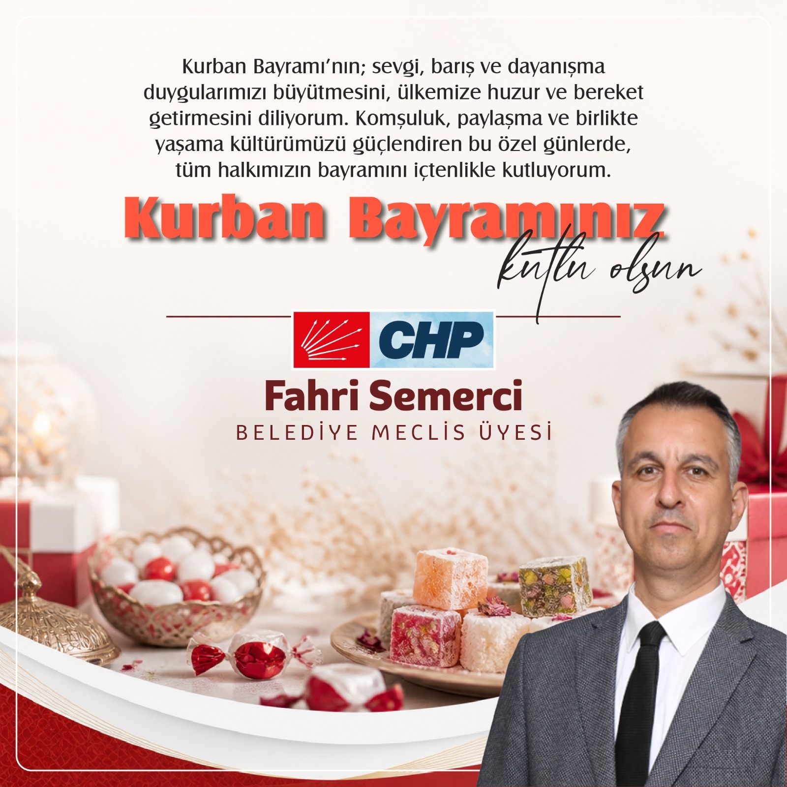 Fahri Semerci Kurban Bayramı İlanı