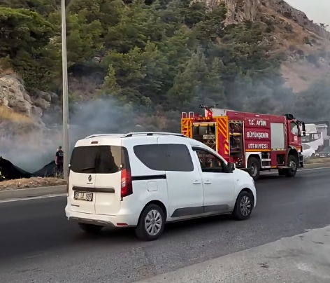 Aydın İtfaiyesi Elektrikli Araç Yangınına Hızla Müdahale Etti