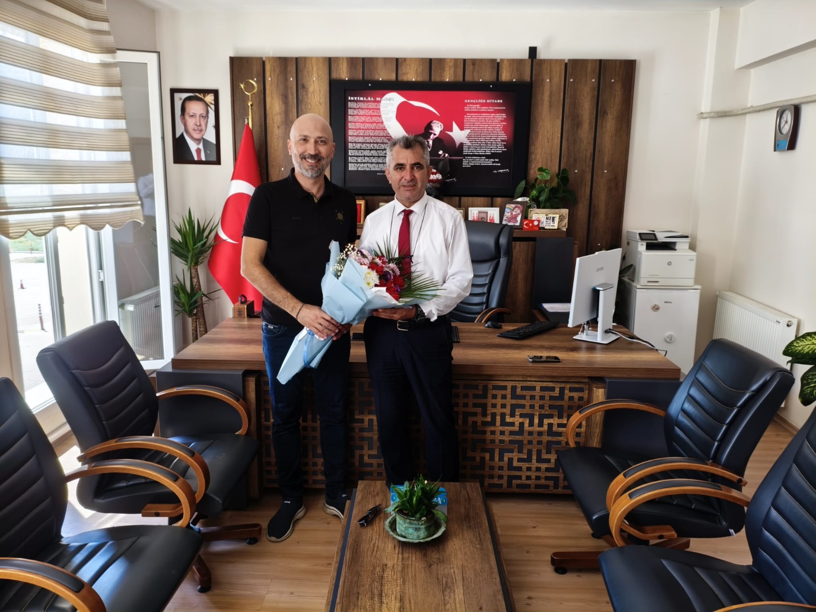 Başkan Arıkan’dan İlçe Milli Eğitim Müdürü Uğurlu’ya Ziyaret