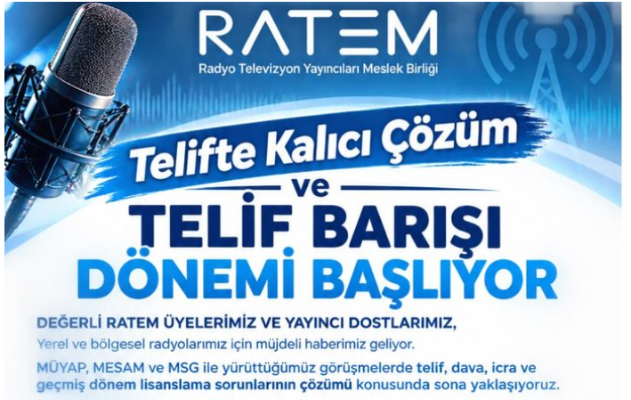RATEM Genel Başkanı Vedat Gündoğan’dan Telif Müjdesi: “Telif Barışı Dönemi Başlıyor”