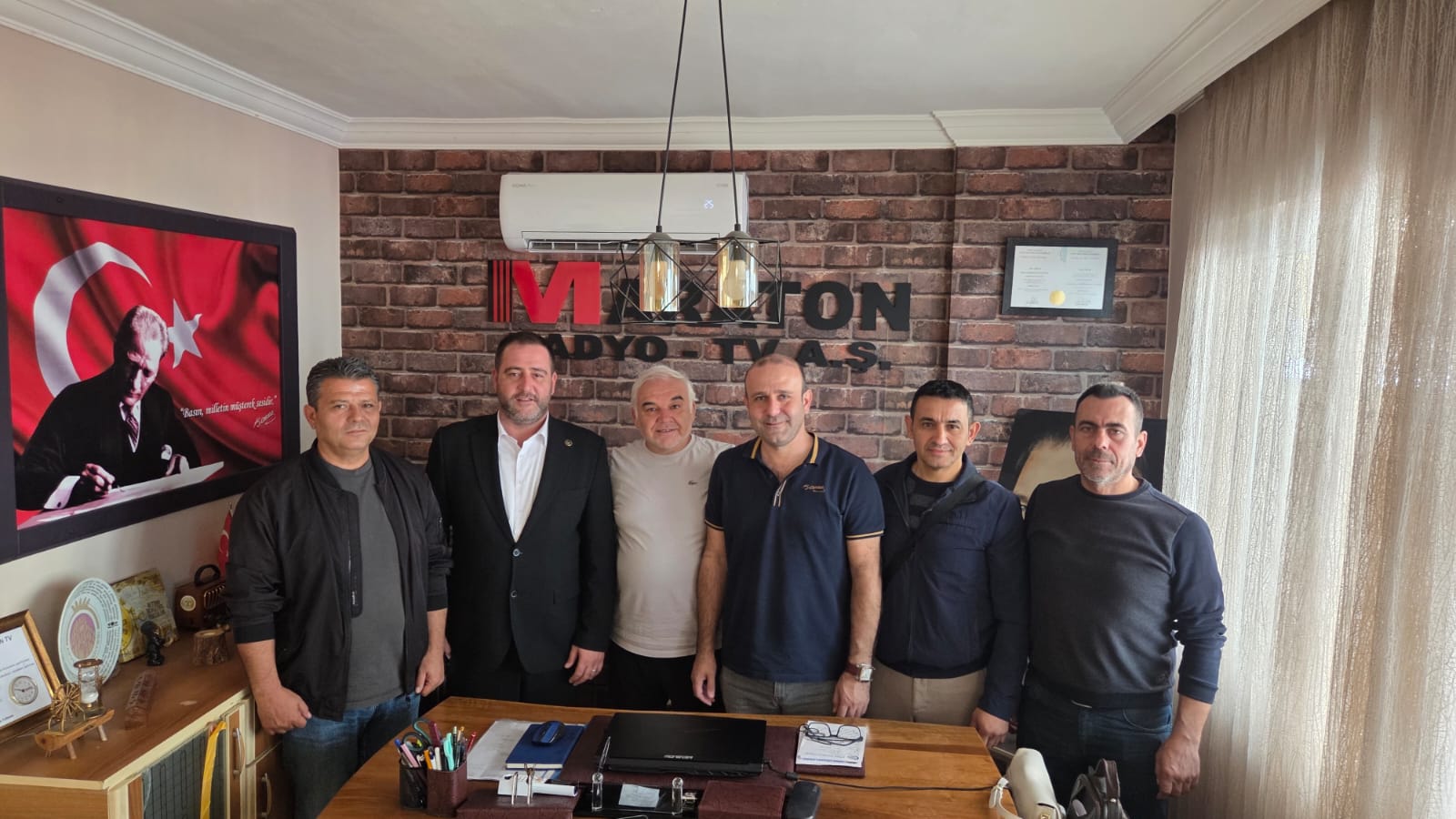 MHP Söke İlçe Yönetimi’nden Maraton TV’ye ziyaret