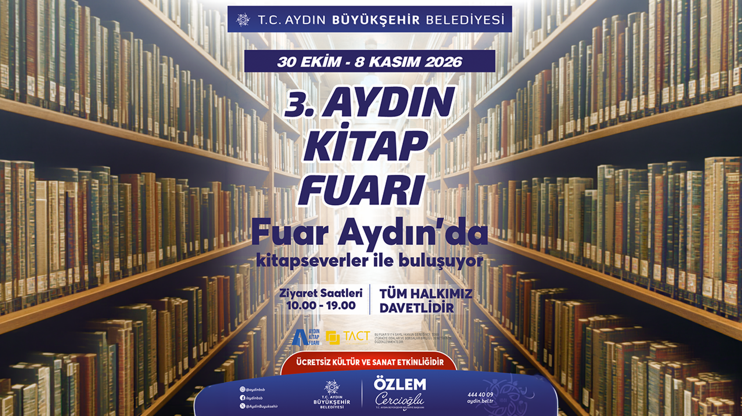 BAŞKAN ÇERÇİOĞLU’NDAN AYDIN KİTAP FUARI’NA DAVET