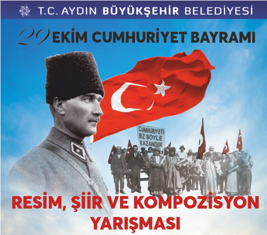 BAŞKAN ÇERÇİOĞLU’NDAN 29 EKİM TEMALI ÖDÜLLÜ RESİM, ŞİİR VE KOMPOZİSYON YARIŞMASI